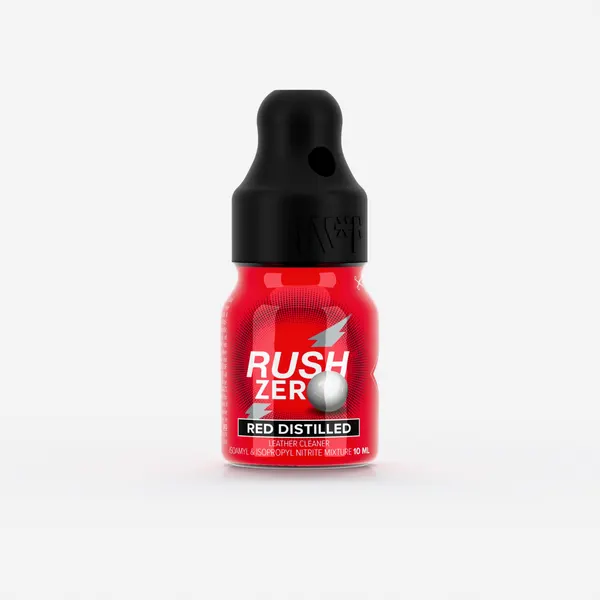 Rush Zero Red Distilled 10ml, Single, Black