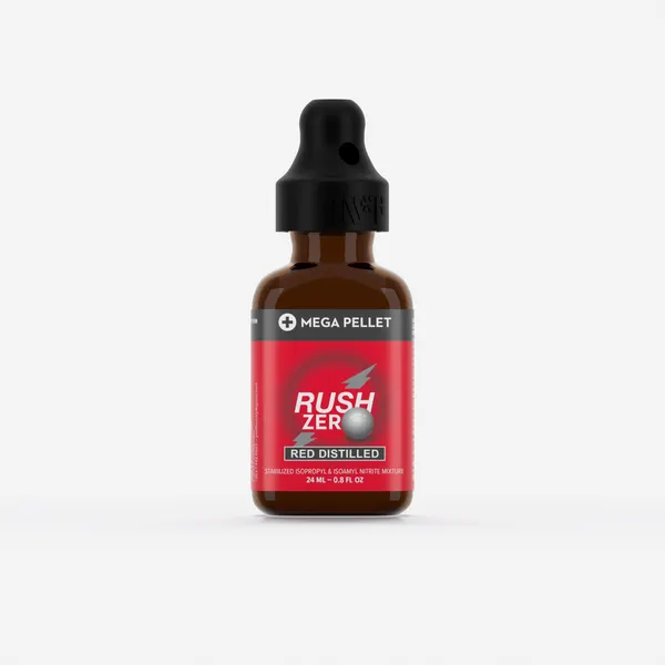 Rush Zero Red Distilled 24ml, Single, Black