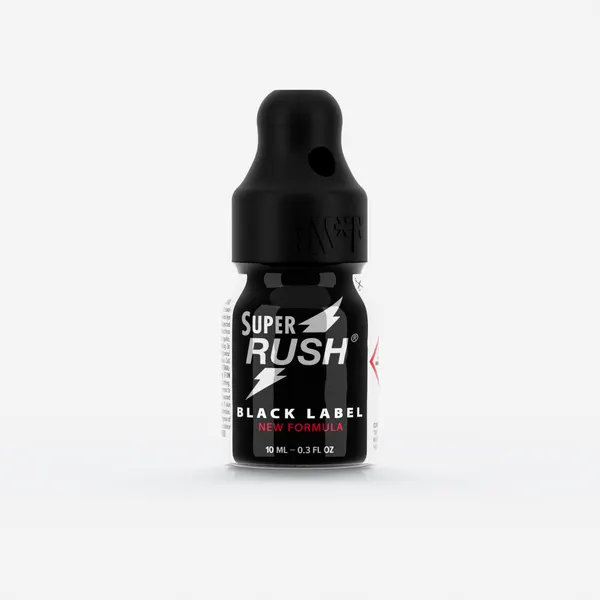 Super Rush Black Label 10ml, Single, Black